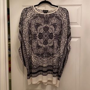 Black and cream blouse